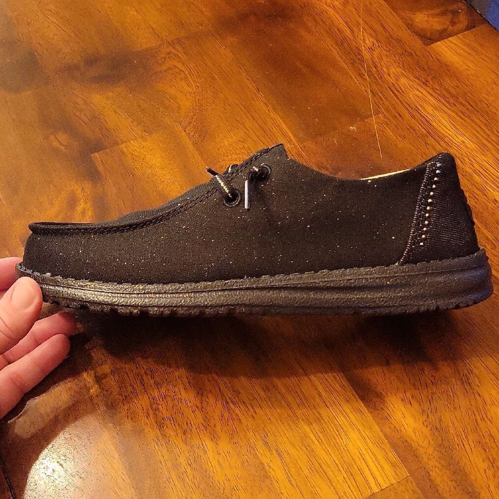 NWT Hey Dude Women's Wendy Black Stardust Slip-On Loafers - Picture 3 of 8